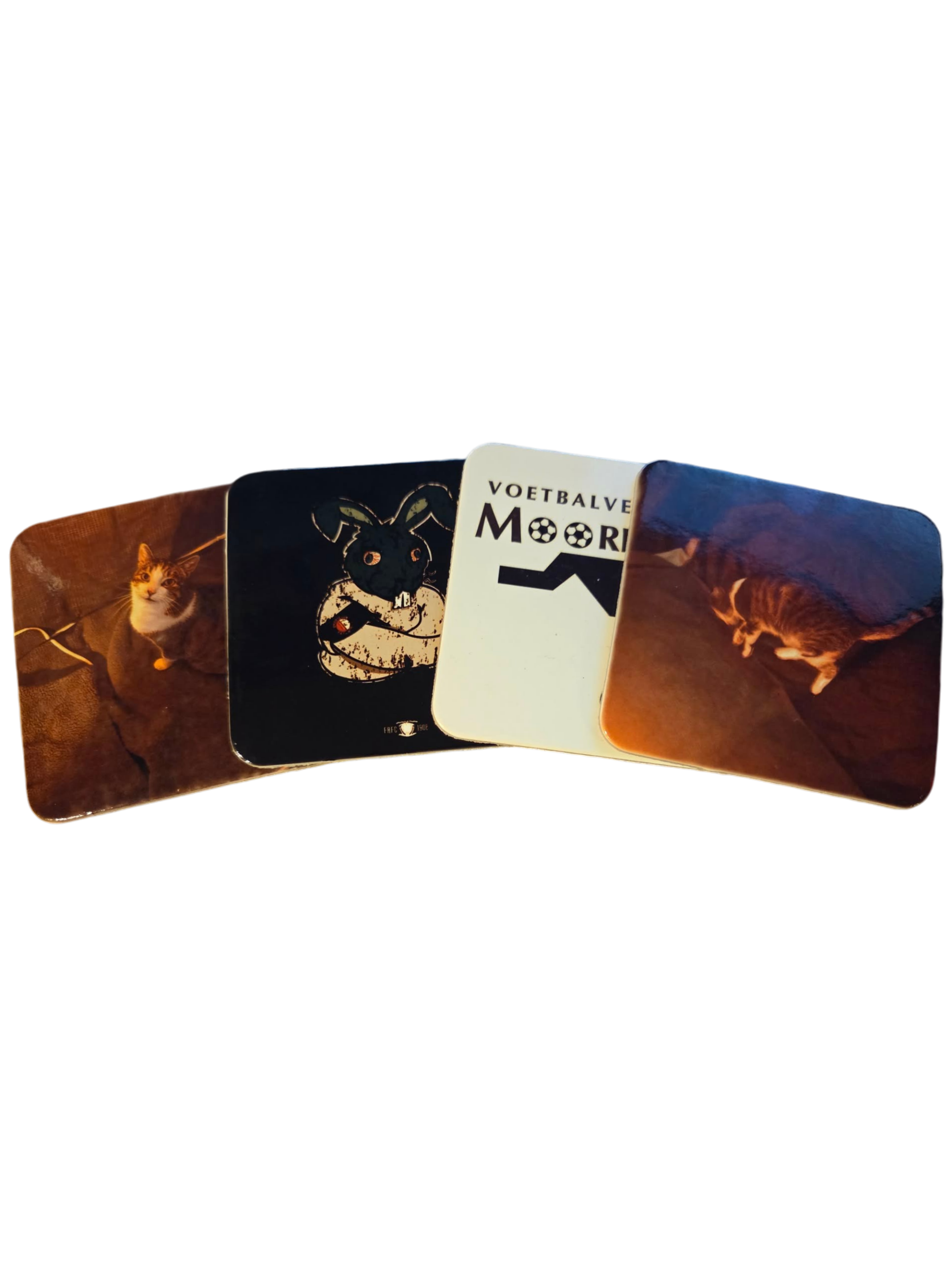 Set van 4 gepersonaliseerde onderzetters met eigen foto